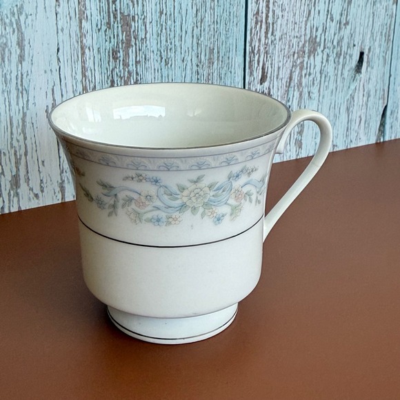 Somerset by NL Excel‎ Coffee or Tea Cup Blue Pink Floral Trim Replacement CRACK - Picture 3 of 9